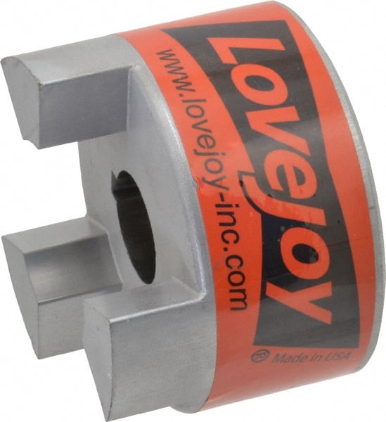 Lovejoy - 1" Max Bore Diam, 1/4" x 1/8" Keyway Width x Depth, Flexible Coupling Hub - 3.31" OD, 4-1/4" OAL, Sintered Iron, Order 2 Hubs & 1 Spider for Complete Coupling - Exact Tooling
