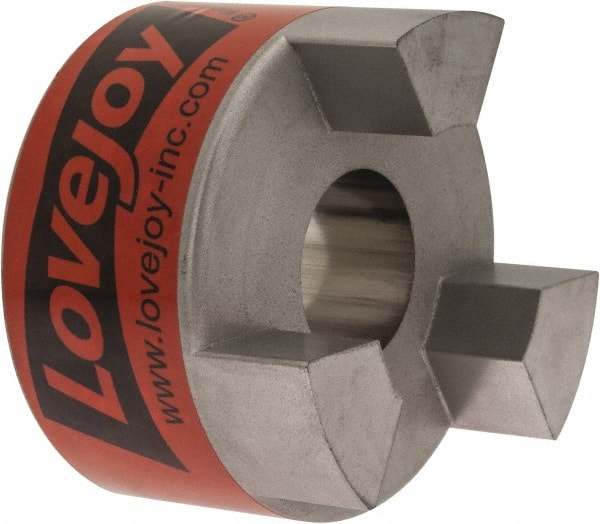 Lovejoy - 1-1/4" Max Bore Diam, 1/4" x 1/8" Keyway Width x Depth, Flexible Coupling Hub - 3.31" OD, 4-1/4" OAL, Sintered Iron, Order 2 Hubs & 1 Spider for Complete Coupling - Exact Tooling
