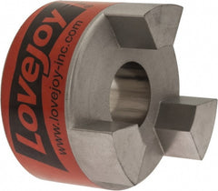 Lovejoy - 1-1/4" Max Bore Diam, 1/4" x 1/8" Keyway Width x Depth, Flexible Coupling Hub - 3.31" OD, 4-1/4" OAL, Sintered Iron, Order 2 Hubs & 1 Spider for Complete Coupling - Exact Tooling