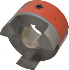 Lovejoy - 1-5/8" Max Bore Diam, 3/8" x 3/16" Keyway Width x Depth, Flexible Coupling Hub - 3.31" OD, 4-1/4" OAL, Sintered Iron, Order 2 Hubs & 1 Spider for Complete Coupling - Exact Tooling