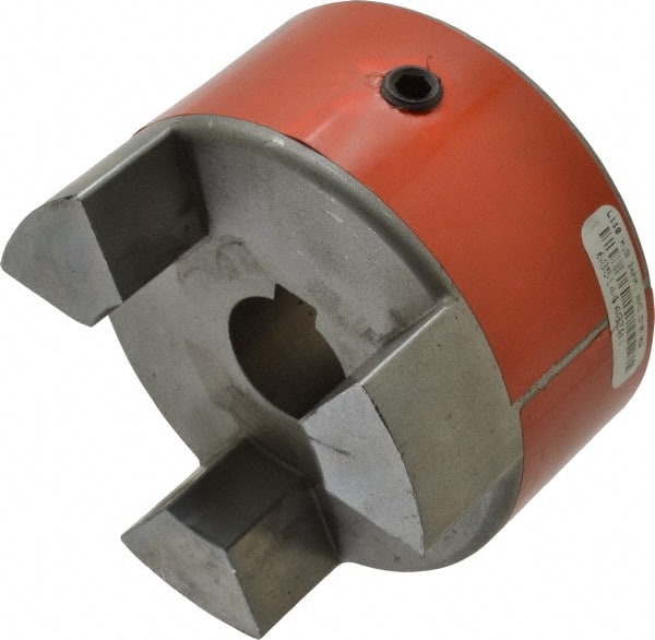 Lovejoy - 24mm Max Bore, 8mm x 3.3mm Keyway Width x Depth, Flexible Coupling Hub - 3.31" OD, 4-1/4" OAL, Sintered Iron, Order 2 Hubs & 1 Spider for Complete Coupling - Exact Tooling