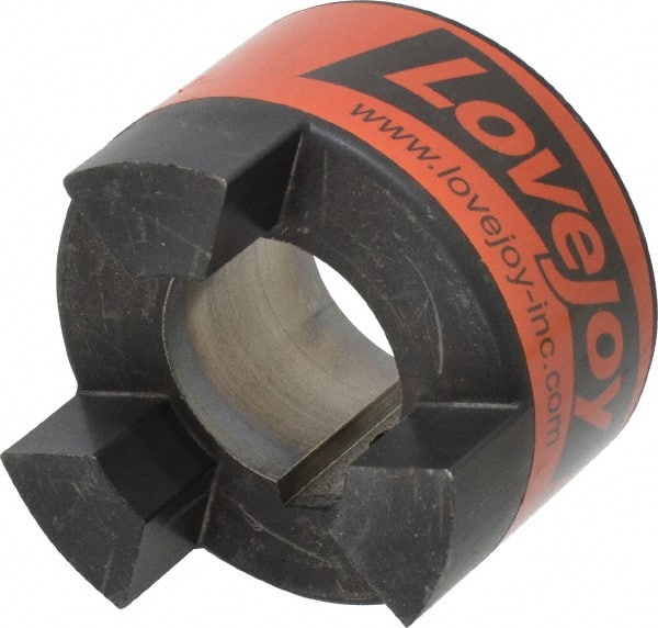 Lovejoy - 42mm Max Bore, 12mm x 3.3mm Keyway Width x Depth, Flexible Coupling Hub - 3.31" OD, 4-1/4" OAL, Sintered Iron, Order 2 Hubs & 1 Spider for Complete Coupling - Exact Tooling