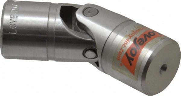 Lovejoy - 1-1/16" Bore Depth, 5,220 In/Lbs. Torque, D-Type Single Universal Joint - 5/8" Inside x 1-1/4" Outside Diam, 3-3/4" OAL - Exact Tooling