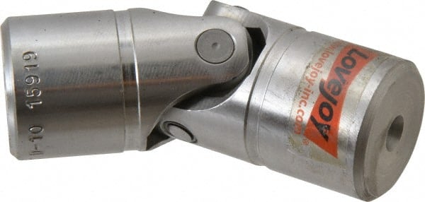 Lovejoy - 1-3/16" Bore Depth, 7,920 In/Lbs. Torque, D-Type Single Universal Joint - 3/4" Inside x 1-1/2" Outside Diam, 4-1/4" OAL - Exact Tooling