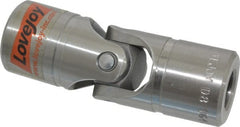 Lovejoy - 1-1/16" Bore Depth, 5,220 In/Lbs. Torque, D-Type Single Universal Joint - 5/8" Inside x 1-1/4" Outside Diam, 3-3/4" OAL - Exact Tooling