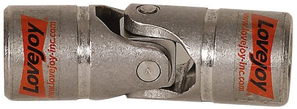 Lovejoy - 1-3/16" Bore Depth, 5,280 In/Lbs. Torque, D-Type Single Universal Joint - 3/4" Inside x 1-1/2" Outside Diam, 4-1/4" OAL - Exact Tooling