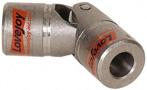 Lovejoy - 1-3/16" Bore Depth, 5,280 In/Lbs. Torque, D-Type Single Universal Joint - 3/4" Inside x 1-1/2" Outside Diam, 4-1/4" OAL - Exact Tooling