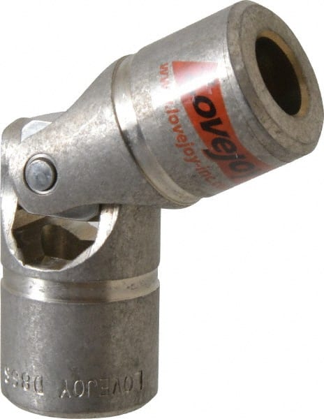 Lovejoy - 1-1/16" Bore Depth, 3,480 In/Lbs. Torque, D-Type Single Universal Joint - 5/8" Inside x 1-1/4" Outside Diam, 3-3/4" OAL - Exact Tooling