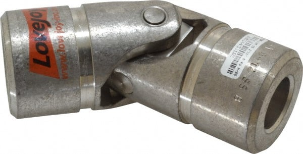 Lovejoy - 1-1/2" Bore Depth, 10,400 In/Lbs. Torque, D-Type Single Universal Joint - 1" Inside x 2" Outside Diam, 5-7/16" OAL - Exact Tooling