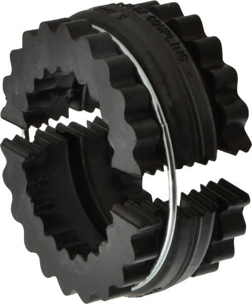 Lovejoy - 5 Two Piece Flexible Coupling Sleeve Insert - 2.94" OD, 1.56" OAL, EPDM - Exact Tooling