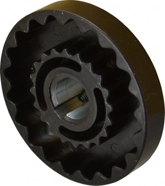 Lovejoy - 3/4" Max Bore Diam, 3/16" x 3/32" Keyway Width x Depth, Flexible Coupling Hub - 3-1/4" OD, 2.88" OAL, Cast Iron - Exact Tooling
