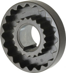 Lovejoy - 1-1/8" Max Bore Diam, 1/4" x 1/8" Keyway Width x Depth, Flexible Coupling Hub - 3-1/4" OD, 2.88" OAL, Cast Iron - Exact Tooling