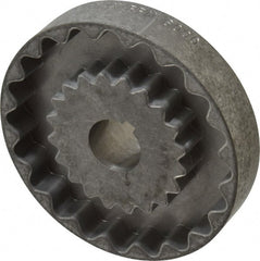 Lovejoy - 7/8" Max Bore Diam, 3/16" x 3/32" Keyway Width x Depth, Flexible Coupling Hub - 4" OD, 3-1/2" OAL, Cast Iron - Exact Tooling