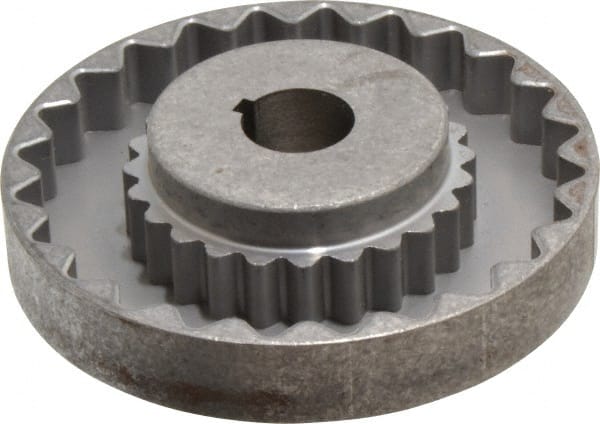Lovejoy - 7/8" Max Bore Diam, 3/16" x 3/32" Keyway Width x Depth, Flexible Coupling Hub - 4-5/8" OD, 3.94" OAL, Cast Iron - Exact Tooling