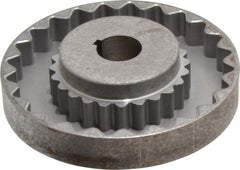 Lovejoy - 7/8" Max Bore Diam, 3/16" x 3/32" Keyway Width x Depth, Flexible Coupling Hub - 4-5/8" OD, 3.94" OAL, Cast Iron - Exact Tooling