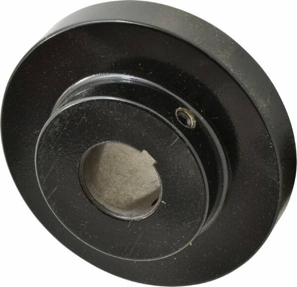 Lovejoy - 1-1/4" Max Bore Diam, 1/4" x 1/8" Keyway Width x Depth, Flexible Coupling Hub - 4-5/8" OD, 3.94" OAL, Cast Iron - Exact Tooling