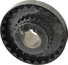 Lovejoy - 1-5/8" Max Bore Diam, 3/8" x 3/16" Keyway Width x Depth, Flexible Coupling Hub - 6.35" OD, 5.06" OAL, Cast Iron - Exact Tooling
