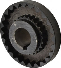 Lovejoy - 1-7/8" Max Bore Diam, 1/2" x 1/4" Keyway Width x Depth, Flexible Coupling Hub - 6.35" OD, 5.06" OAL, Cast Iron - Exact Tooling