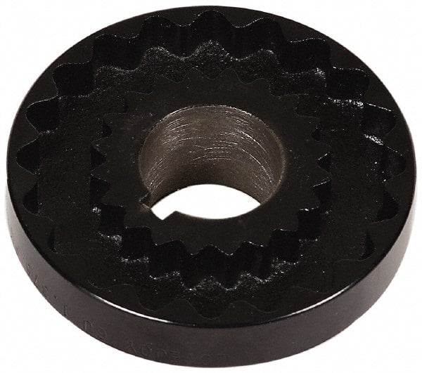 Lovejoy - 1-3/4" Max Bore Diam, 3/8" x 3/16" Keyway Width x Depth, Flexible Coupling Hub - 6.35" OD, 5.06" OAL, Cast Iron - Exact Tooling