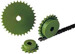 Poly Hi Solidur - 21 Teeth, 3/8" Chain Pitch, Chain Size 35, Roller Chain Sprockets - Exact Tooling