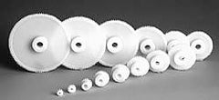 Poly Hi Solidur - 6 Pitch, 4" Pitch Diam, 24 Tooth Spur Gear - 1-1/2" Face Width, 3/4" Bore Diam, 3" Hub Diam, Nylon - Exact Tooling
