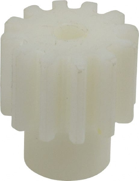 Poly Hi Solidur - 12 Pitch, 1" Pitch Diam, 12 Tooth Spur Gear - 3/4" Face Width, 1/4" Bore Diam, 3/4" Hub Diam, Nylon - Exact Tooling