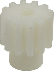 Poly Hi Solidur - 12 Pitch, 1" Pitch Diam, 12 Tooth Spur Gear - 3/4" Face Width, 1/4" Bore Diam, 3/4" Hub Diam, Nylon - Exact Tooling