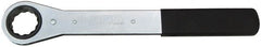 Lang - 22mm, 12 Point, Nickel Chrome Finish, Single End, Ratcheting Box Wrench - Exact Tooling