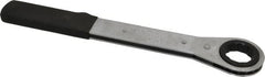 Lang - 36mm 12 Point Ratcheting Box Wrench - Single End, 15-1/2" OAL, Steel, Nickel Chrome Finish - Exact Tooling