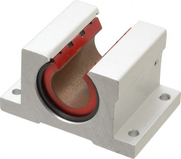 Pacific Bearing - 3/4" ID, 2-3/4" OAW x 2.063" OAL x 1-3/4" OAH Open Single Pillow Block - 2-1/16 Inch Overall Length x 1-3/4 Inch Overall Height x 2-3/4 Inch Width, - Exact Tooling