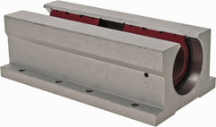 Pacific Bearing - 1-1/4" ID, 7-1/2" OAL x 2.813" OAH Open Twin Pillow Block - 7-1/2 Inch Overall Length x 2-13/16 Inch Overall Height x 4 Inch Width, - Exact Tooling