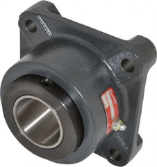 Browning - 5-5/8" OALType E 4-Bolt Flange Bearing - 4-3/8" Btw Mnt Hole Ctrs, Cast Iron - Exact Tooling