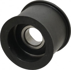 Fenner Drives - 17 Inside x 2.07" Outside Diam, 1.37" Wide Pulley Slot, Glass Reinforced Nylon Idler Pulley - For Use with Flat Belts, 1-1/8" Wide - Exact Tooling