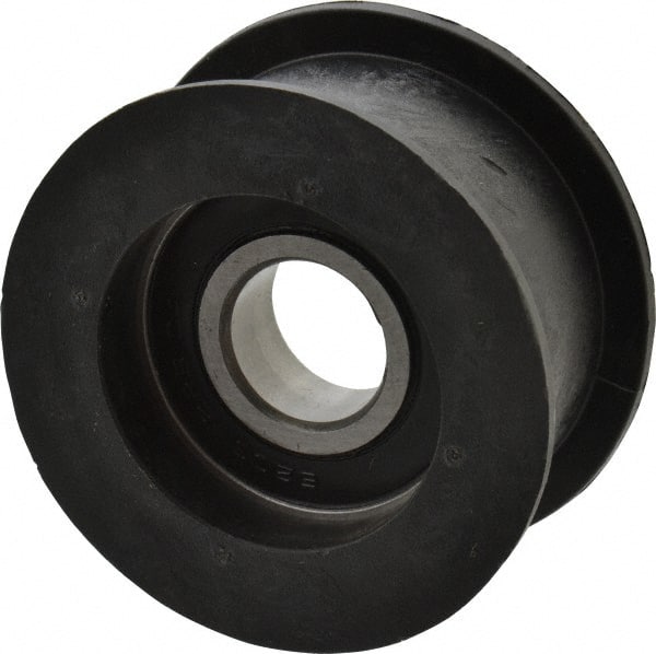 Fenner Drives - 17 Inside x 2.35" Outside Diam, 0.98" Wide Pulley Slot, Glass Reinforced Nylon Idler Pulley - For Use with Flat Belts, 7/8" Wide - Exact Tooling