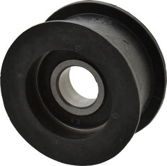 Fenner Drives - 17 Inside x 2.35" Outside Diam, 0.98" Wide Pulley Slot, Glass Reinforced Nylon Idler Pulley - For Use with Flat Belts, 7/8" Wide - Exact Tooling