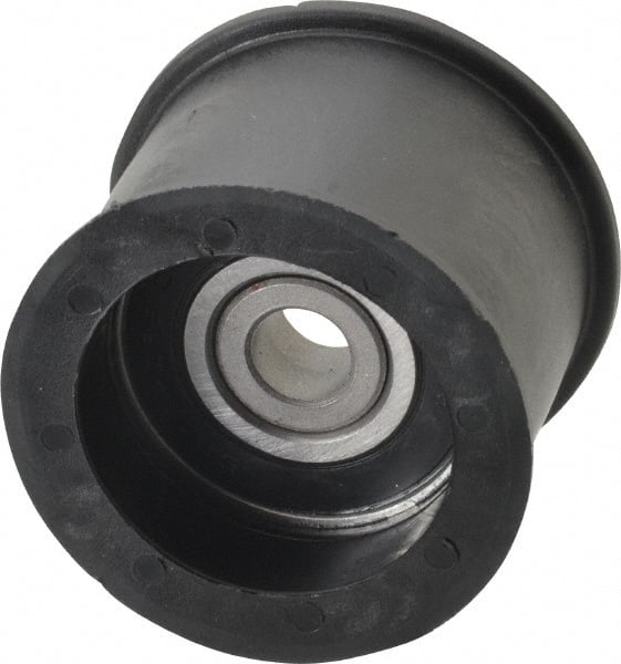 Fenner Drives - 3/8 Inside x 2.07" Outside Diam, 1.37" Wide Pulley Slot, Glass Reinforced Nylon Idler Pulley - For Use with Flat Belts, 1-1/8" Wide - Exact Tooling