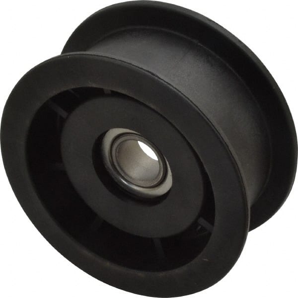 Fenner Drives - 1/2 Inside x 3" Outside Diam, 1.02" Wide Pulley Slot, Glass Reinforced Nylon Idler Pulley - For Use with Flat Belts, 7/8" Wide - Exact Tooling