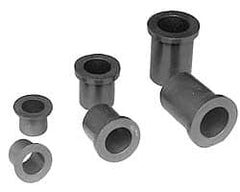 Poly Hi Solidur - 1-3/4" Inside x 2" Outside Diam, Nylon Sleeve Bearing - 2-1/4" Outside Diam, 1/8" Flange Thickness, 1" OAL - Exact Tooling