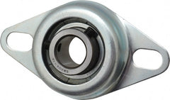 Value Collection - 3/4" ID, 1.2205" OAL x 4-1/2" OAH 2-Bolt Flange - 1,650 Lb Static Cap, 2,830 Lb Dyn Cap, 3-3/8" Btw Mnt Hole Ctrs, Stamped Steel Rubber Mount - Exact Tooling