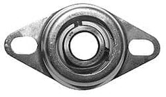 Value Collection - 7/8" ID, 1.2205" OAL x 4-1/2" OAH 2-Bolt Flange - 1,740 Lb Static Cap, 3,100 Lb Dyn Cap, 3-3/8" Btw Mnt Hole Ctrs, Stamped Steel Rubber Mount - Exact Tooling