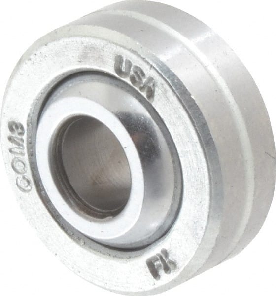 Made in USA - 3/16" Bore Diam, 3,250 Lb Dynamic Capacity, 9/32" Wide, Ball-Joint Spherical Plain Bearing - 9/16" OD - Exact Tooling