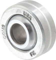 Made in USA - 3/16" Bore Diam, 3,250 Lb Dynamic Capacity, 9/32" Wide, Ball-Joint Spherical Plain Bearing - 9/16" OD - Exact Tooling