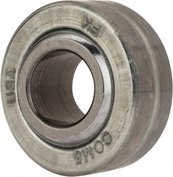 Made in USA - 5/16" Bore Diam, 6,475 Lb Dynamic Capacity, 3/8" Wide, Ball-Joint Spherical Plain Bearing - 3/4" OD - Exact Tooling