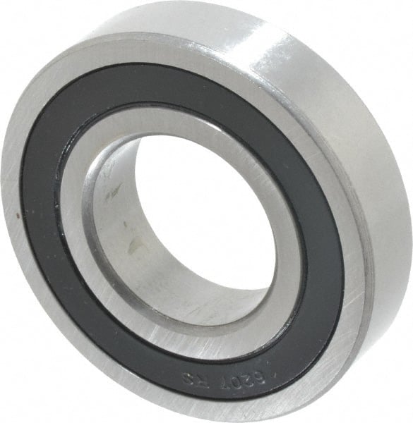 Tritan - 35mm Bore Diam, 72mm OD, Double Seal Deep Groove Radial Ball Bearing - 17mm Wide, 1 Row, Round Bore, 3,400 Lb Static Capacity, 5,800 Lb Dynamic Capacity - Exact Tooling