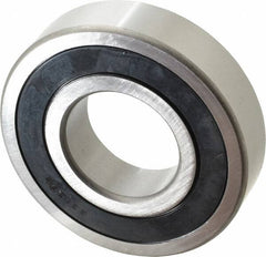 Tritan - 50mm Bore Diam, 110mm OD, Double Seal Deep Groove Radial Ball Bearing - 27mm Wide, 1 Row, Round Bore, 8,600 Lb Static Capacity, 13,900 Lb Dynamic Capacity - Exact Tooling