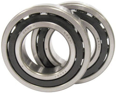 Nachi - 45mm Bore Diam, 75mm OD, Open Angular Contact Radial Ball Bearing - 16mm Wide, 1 Row, Round Bore, 39,000 Nm Static Capacity, 40,000 Nm Dynamic Capacity - Exact Tooling