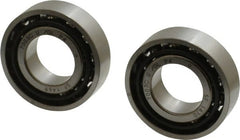 Nachi - 17mm Bore Diam, 35mm OD, Open Angular Contact Radial Ball Bearing - 10mm Wide, 1 Row, Round Bore, 8,300 Nm Static Capacity, 11,400 Nm Dynamic Capacity - Exact Tooling