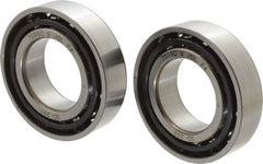 Nachi - 25mm Bore Diam, 47mm OD, Open Angular Contact Radial Ball Bearing - 12mm Wide, 1 Row, Round Bore, 17,300 Nm Static Capacity, 21,000 Nm Dynamic Capacity - Exact Tooling