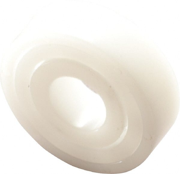 Made in USA - 8mm Bore Diam, 22mm OD, Open Plastic Race Radial Ball Bearing - 7mm Wide, 1 Row, Round Bore, 33 Lb Static Capacity, 42 Lb Dynamic Capacity - Exact Tooling