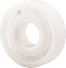 Made in USA - 10mm Bore Diam, 26mm OD, Open Plastic Race Radial Ball Bearing - 8mm Wide, 1 Row, Round Bore, 33 Lb Static Capacity, 42 Lb Dynamic Capacity - Exact Tooling